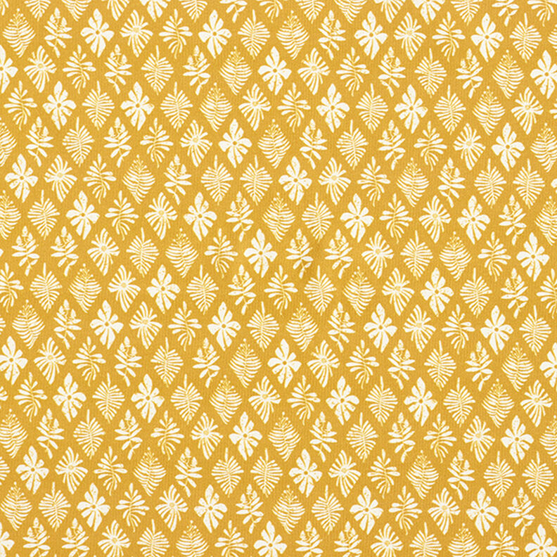 GOTS Bavlněný žerzej Čtyřlístek | Tula – hořčicove žlutá/vlněná bílá,  image number 1