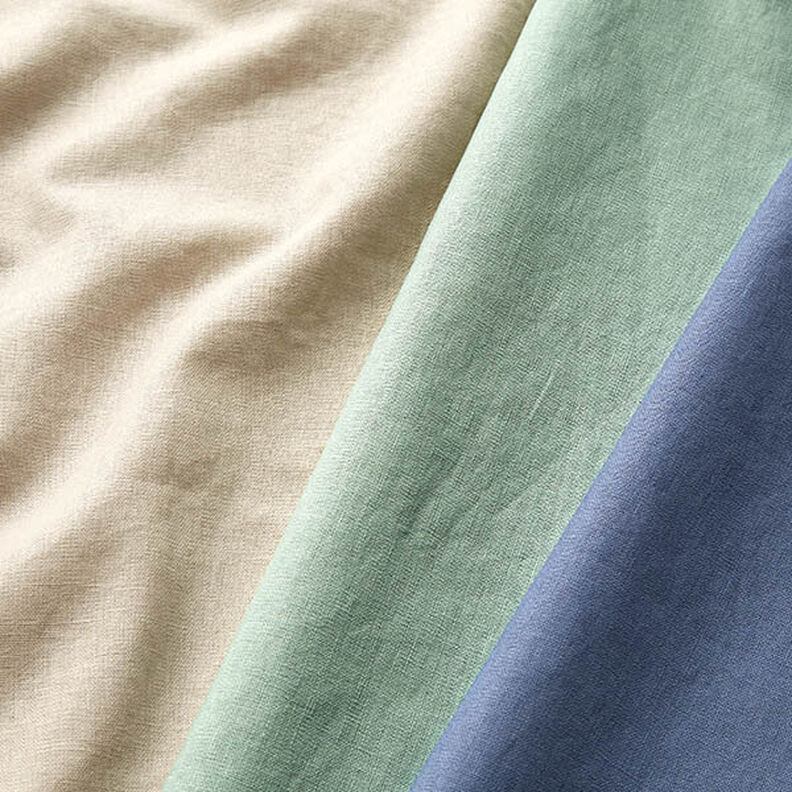 Směs lnu a bavlny Jednobarevné provedení – rákosove zelená,  image number 5