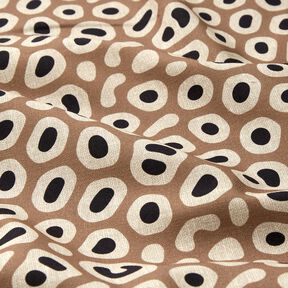 Dekorační látka Polopanama Abstraktní leopardí vzor – světle hnědá/cashew (béžová), 