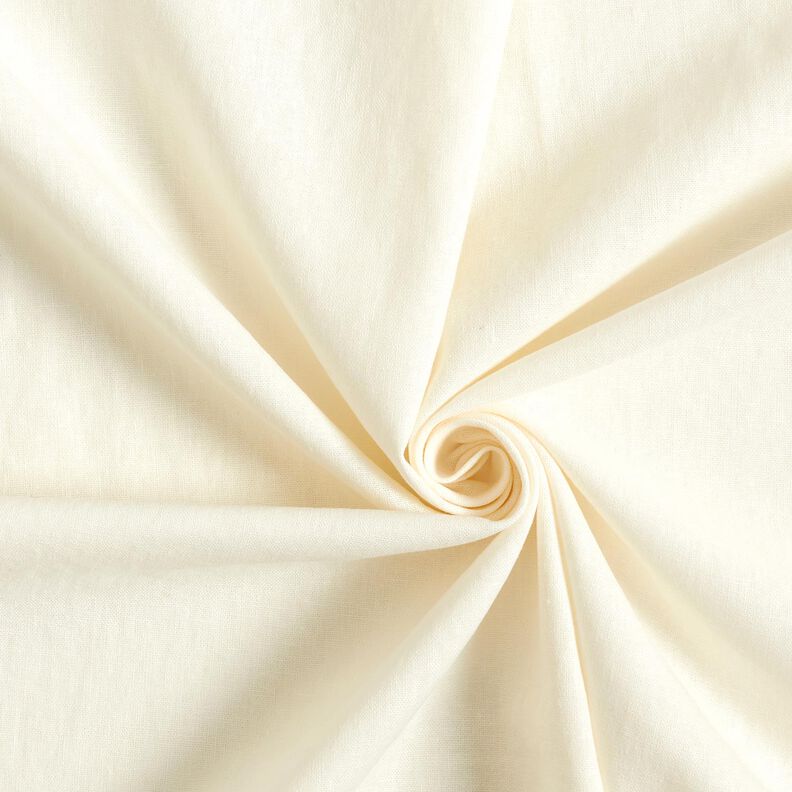 Směs praného lnu a bavlny – vlněná bílá,  image number 1