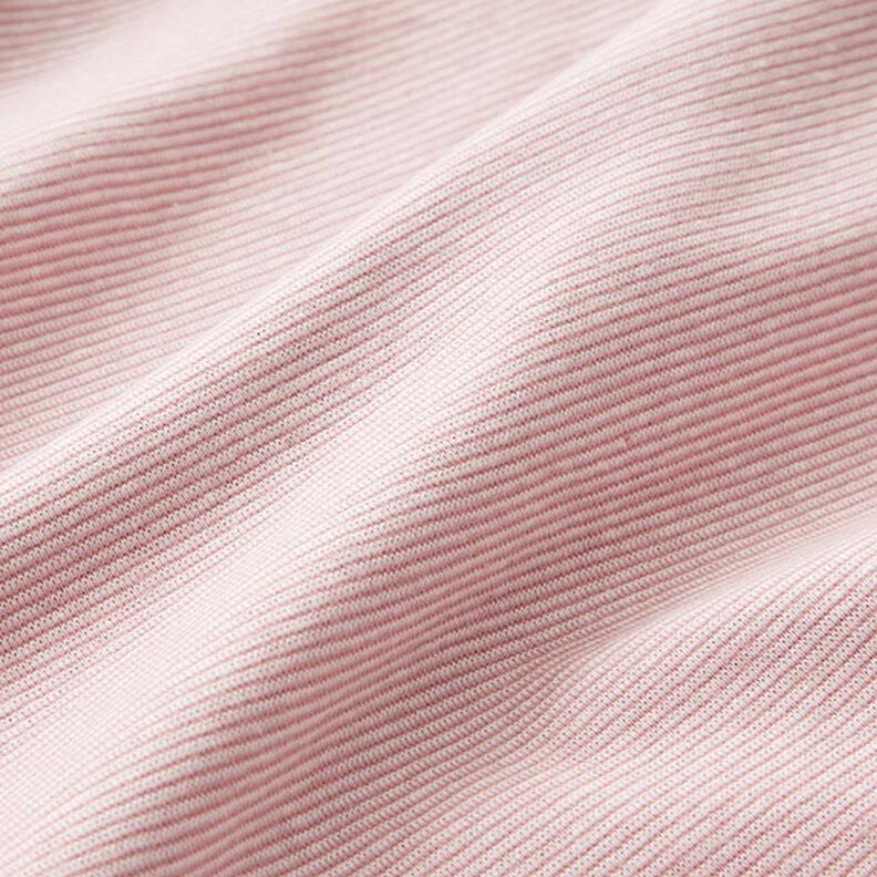 Náplety – trubičkový úplet úzké proužky – starorůžová/vlněná bílá,  image number 2