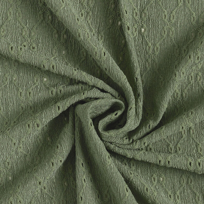 Výšivka Krinkel jersey s očky – rákosove zelená,  image number 4