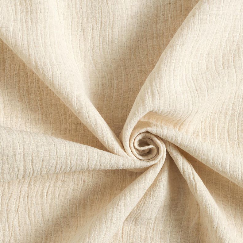 Směs lnu a bavlny Žakár Vlnkový vzor – přírodni,  image number 4