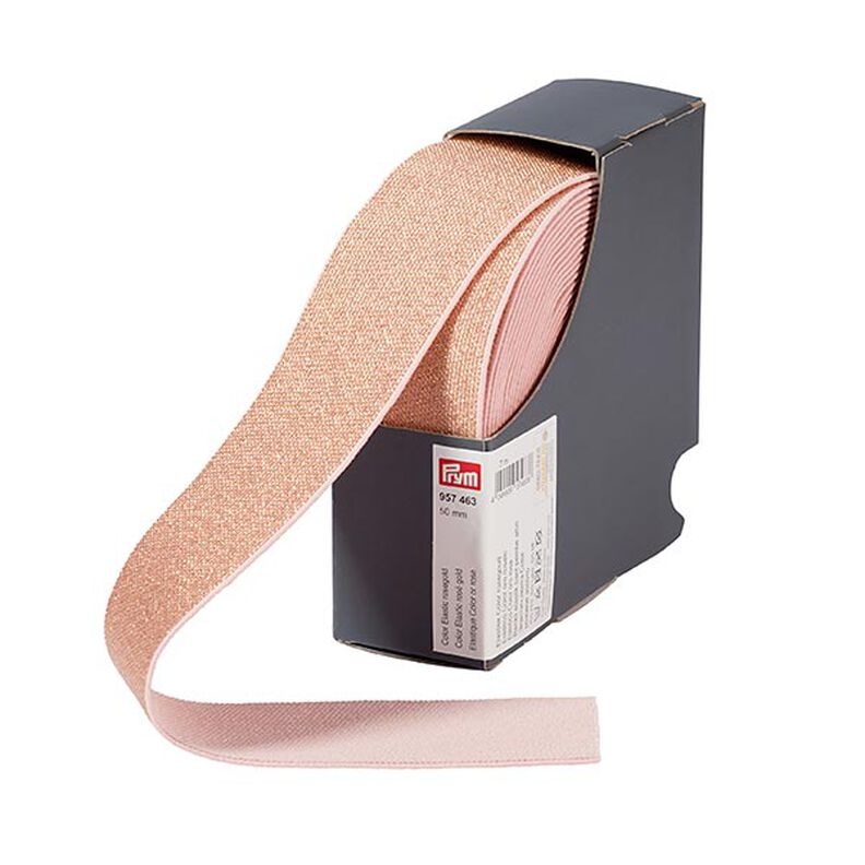 Gumová stuha Color Elastic [50 mm] – růžově zlatá | Prym,  image number 2