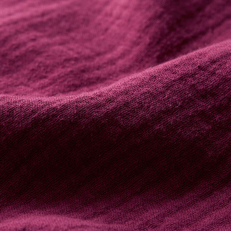 Mušelín / dvojitá mačkaná tkanina – bordó,  image number 3