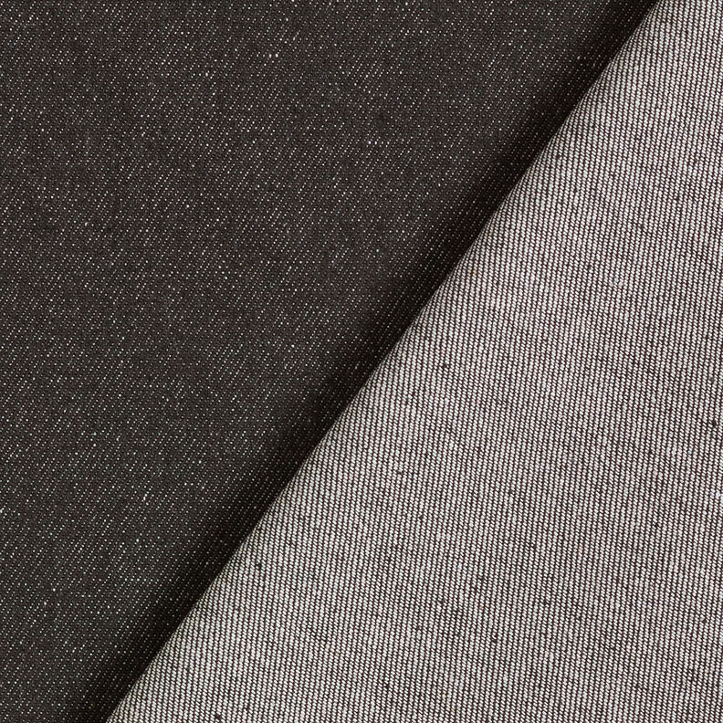 Těžký bavlněný denim – černá,  image number 3