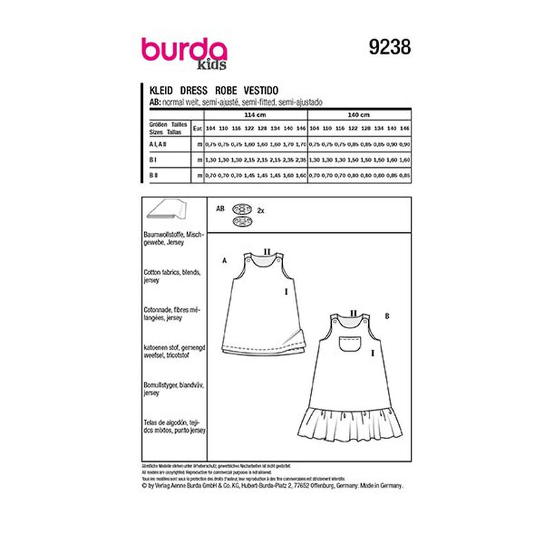 šaty | Burda 9238 | 104-146,  image number 11