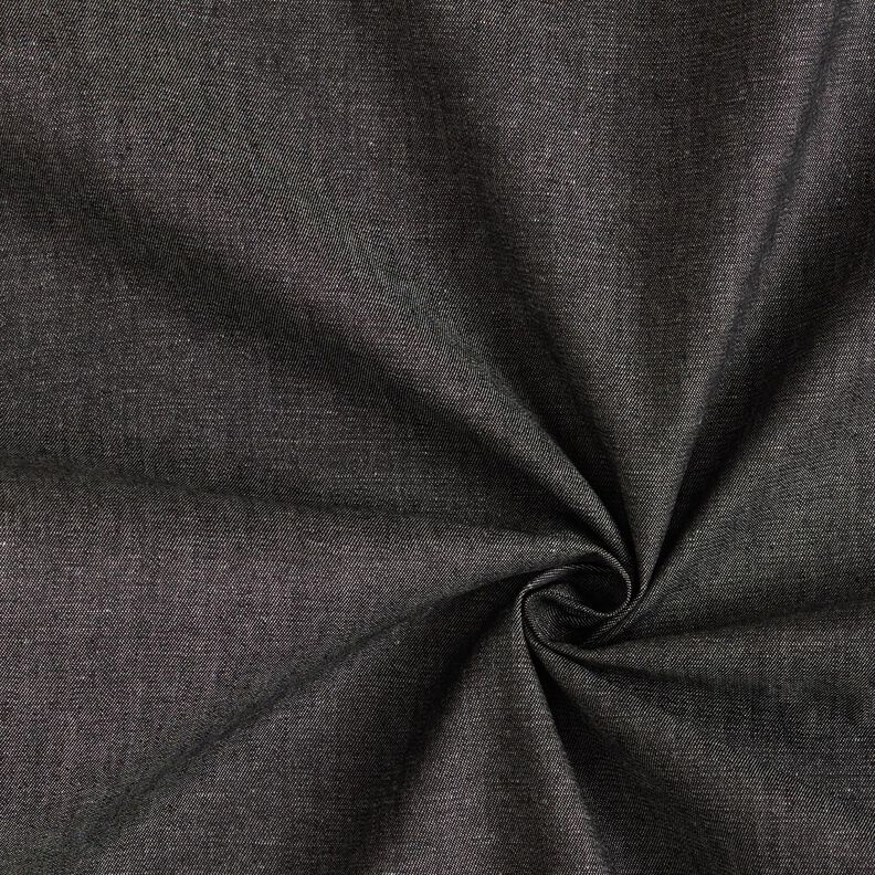 Těžký bavlněný denim – černá,  image number 1
