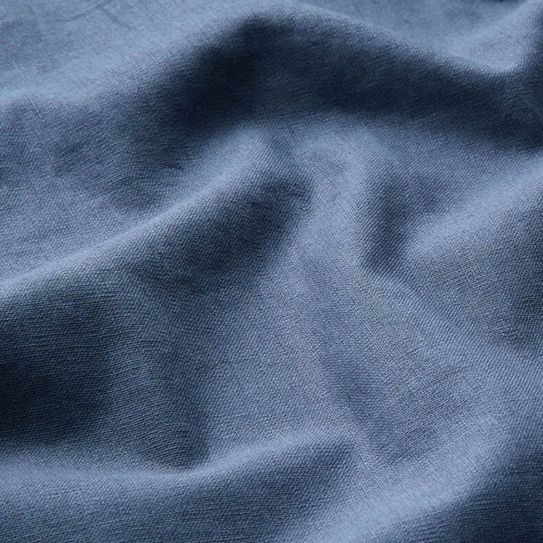 Směs lnu a bavlny Jednobarevné provedení – ocelová modr,  image number 2