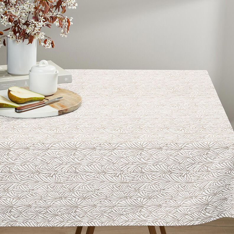 Povrstven&aacute; bavlna Abstraktn&iacute; palmov&eacute; listy &ndash; taupe (&scaron;edohněd&aacute;)/slonov&aacute; kost,  image number 6