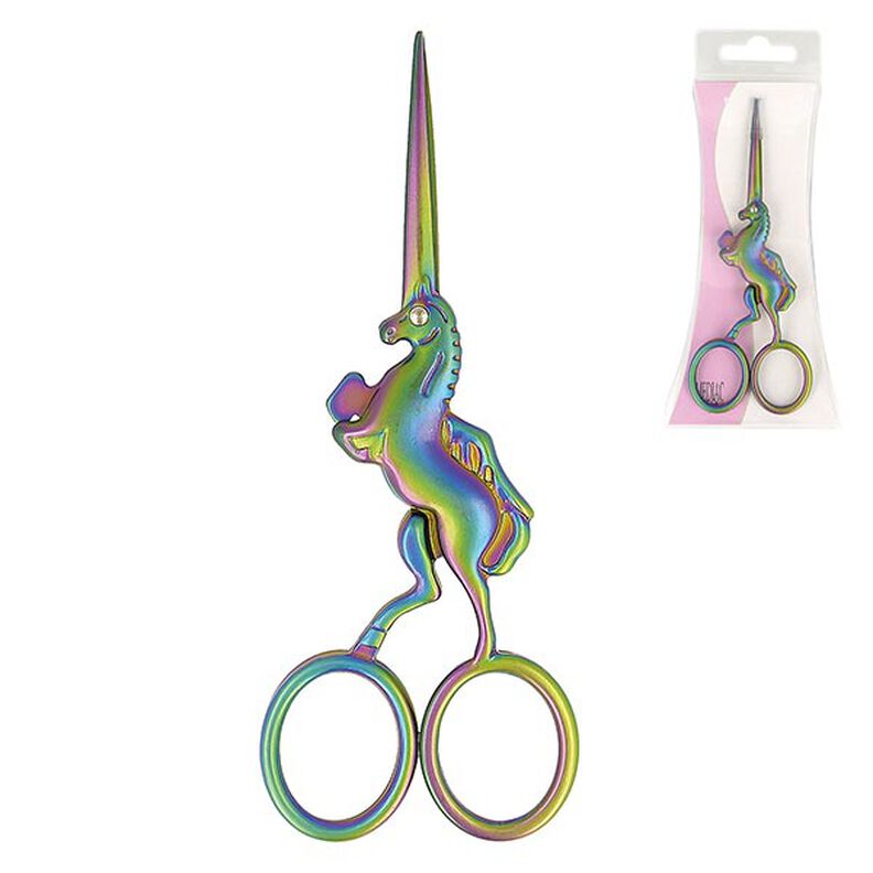 Nůžky na vyšívání  jednorožec  [ Délka: 13 cm ] – mix barev,  image number 1