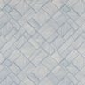 Dekorační látka Polopanama Řádkový patchwork – ocelová modr/přírodni,  thumbnail number 1