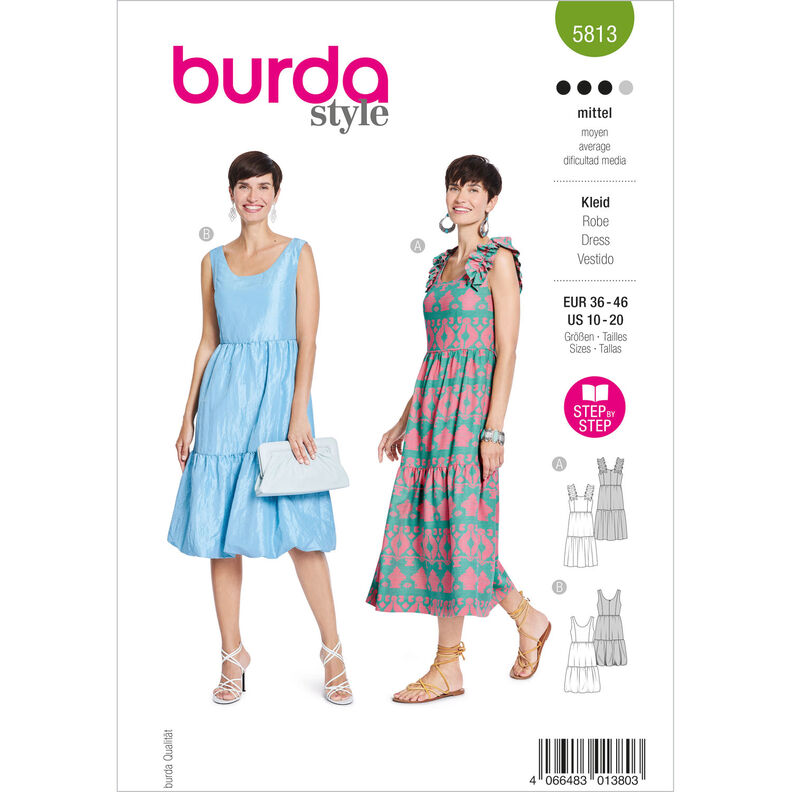 Šaty | Burda 5813 | 36-46,  image number 1