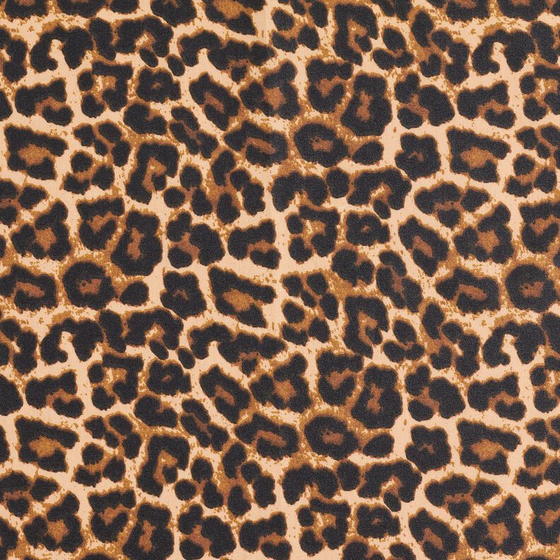 Povrstvená bavlna Jemný leopardí vzor – hnědá/černá, image number 1