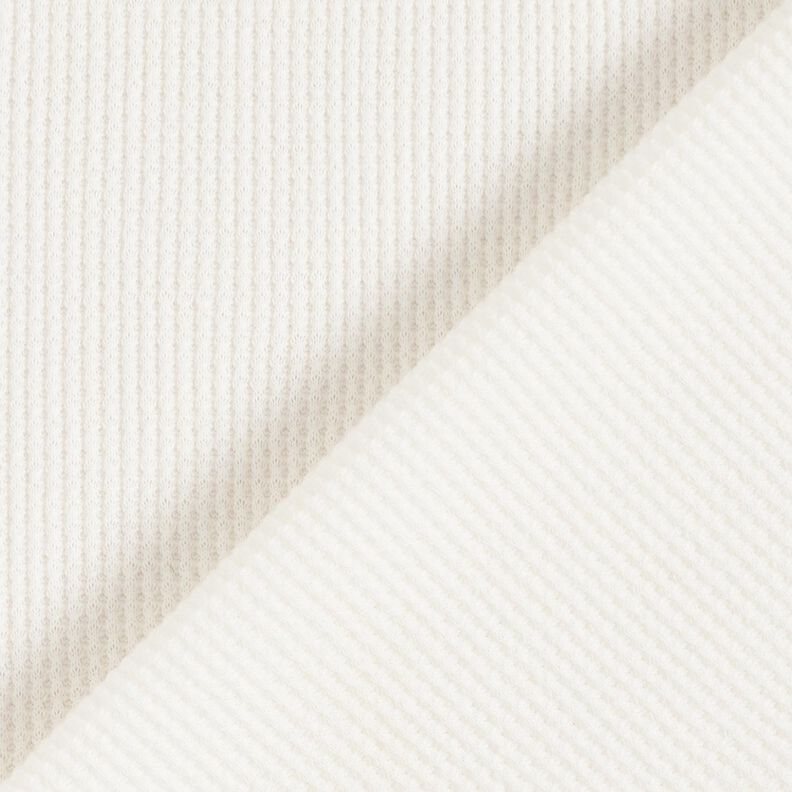 Vaflový žerzej Jednobarevné provedení – vlněná bílá,  image number 3