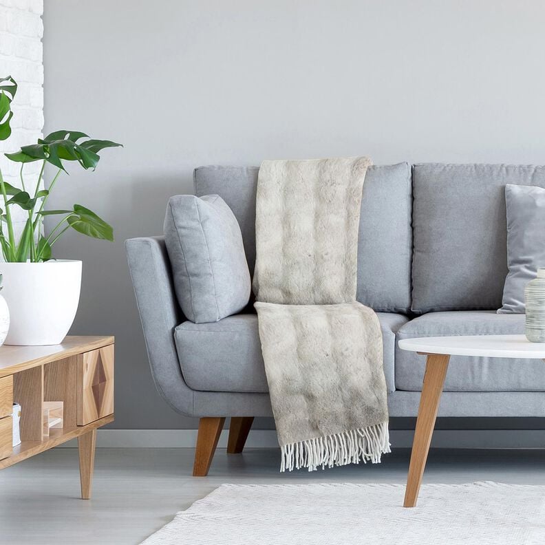 Uměl&aacute; kože&scaron;ina Dlouh&eacute; vlasy s barevn&yacute;m gradientem &ndash; stř&iacute;brně &scaron;ed&aacute;,  image number 5