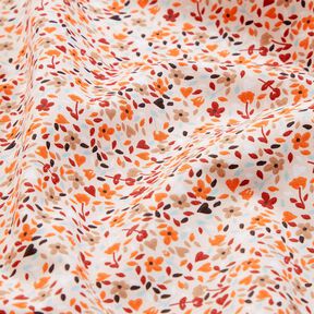 Bavlněná látka Kreton Rozptýlené květy – rose/broskvově oranžová,  Bavlněná látka Kreton Rozptýlené květy – rose/broskvově oranžová,