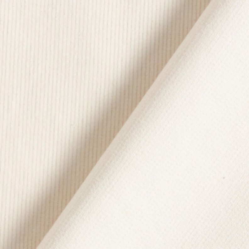 Jemný strečový manšestr – vlněná bílá,  image number 3