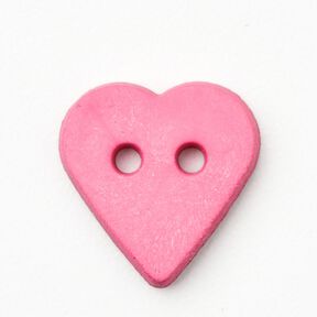 Knoflík ve tvaru srdce [Ø 15 mm] – pink, 