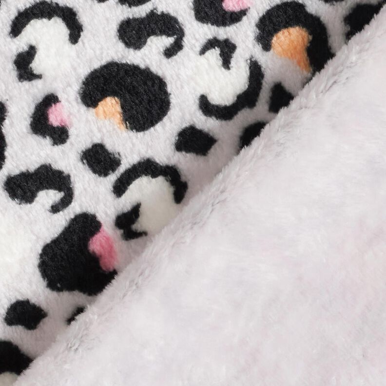 Hebký fleece Leopardí vzor – mlhově šedá, image number 4