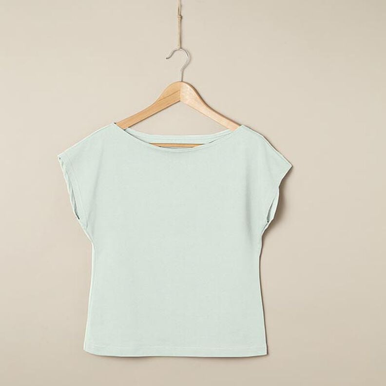 Bavlněný žerzej Medium jednobarevný – rákosove zelená,  image number 6