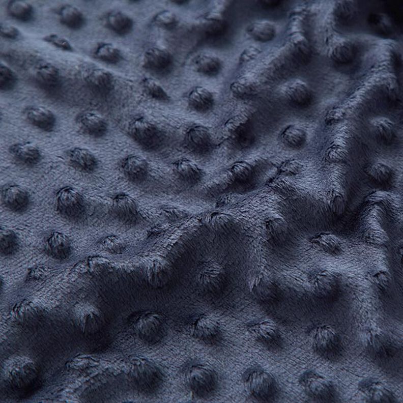 Hebký fleece vyražené puntíky – namornicka modr,  image number 2
