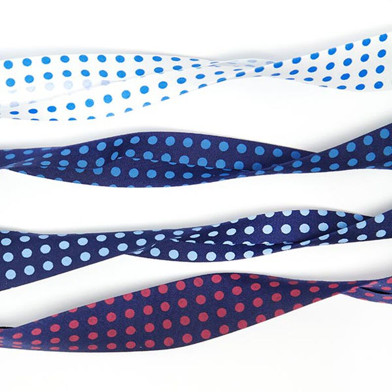 Šikmý proužek Puntíky (20 mm) 3 – navy, image number 2