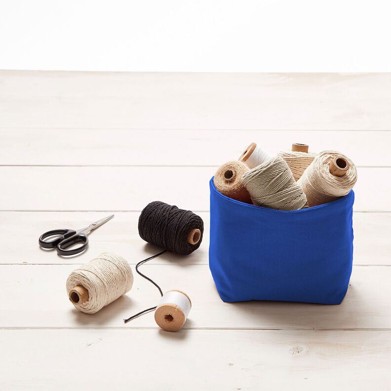 Bavlněná látka Kreton Jednobarevné provedení – královská modr,  image number 7