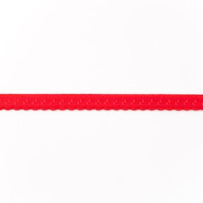 Elastická lemovací stuha Krajka [12 mm] – červená, 