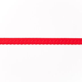 Elastická lemovací stuha Krajka [12 mm] – červená, 