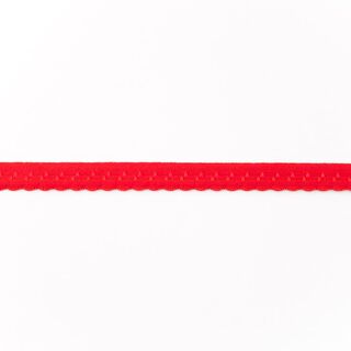 Elastická lemovací stuha Krajka [12 mm] – červená, 