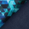 Softshell Barevné trojúhelníky digitální potisk – noční modrá/tyrkysová,  thumbnail number 5