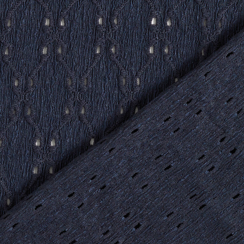 Výšivka Krinkel jersey s očky – noční modrá,  image number 4