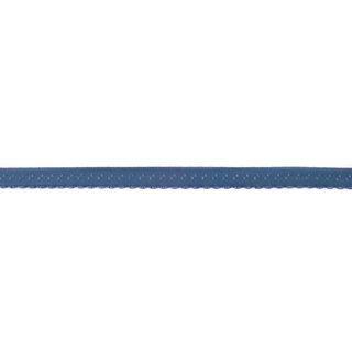 Elastická lemovací stuha Krajka [12 mm] – džínově modrá, 