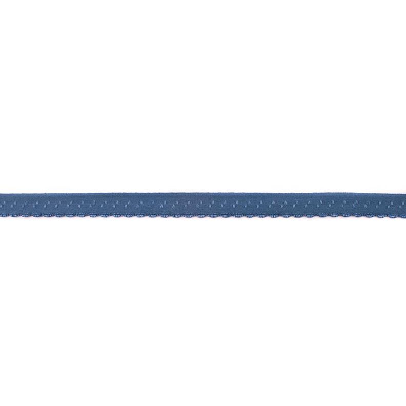 Elastická lemovací stuha Krajka [12 mm] – džínově modrá,  image number 1