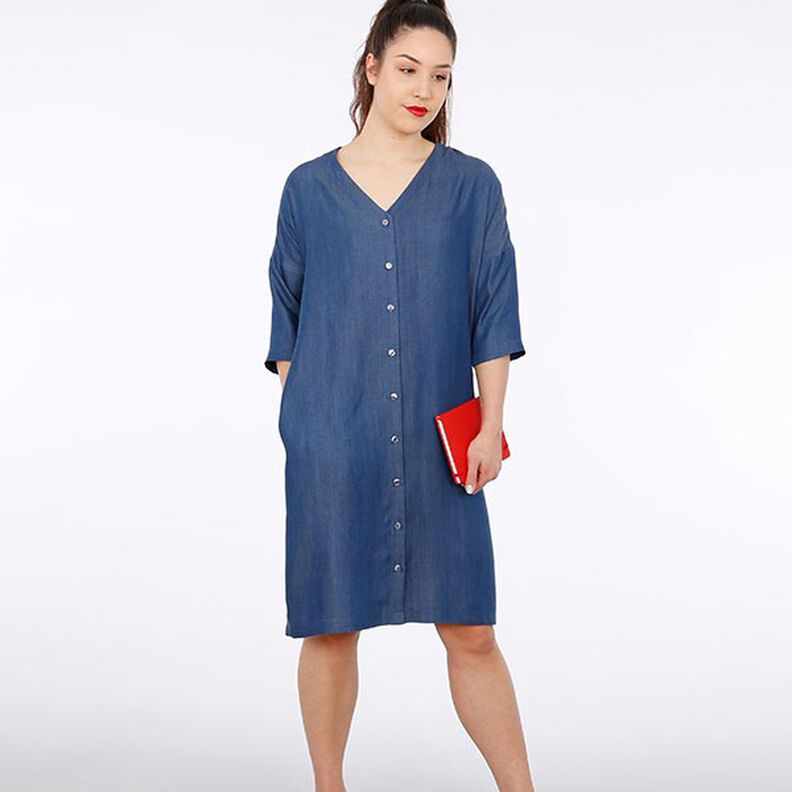 FRAU EDDA rovné halenkové šaty s knoflíkovou légou a kapsami | Studio Schnittreif | XS-XXL,  image number 7
