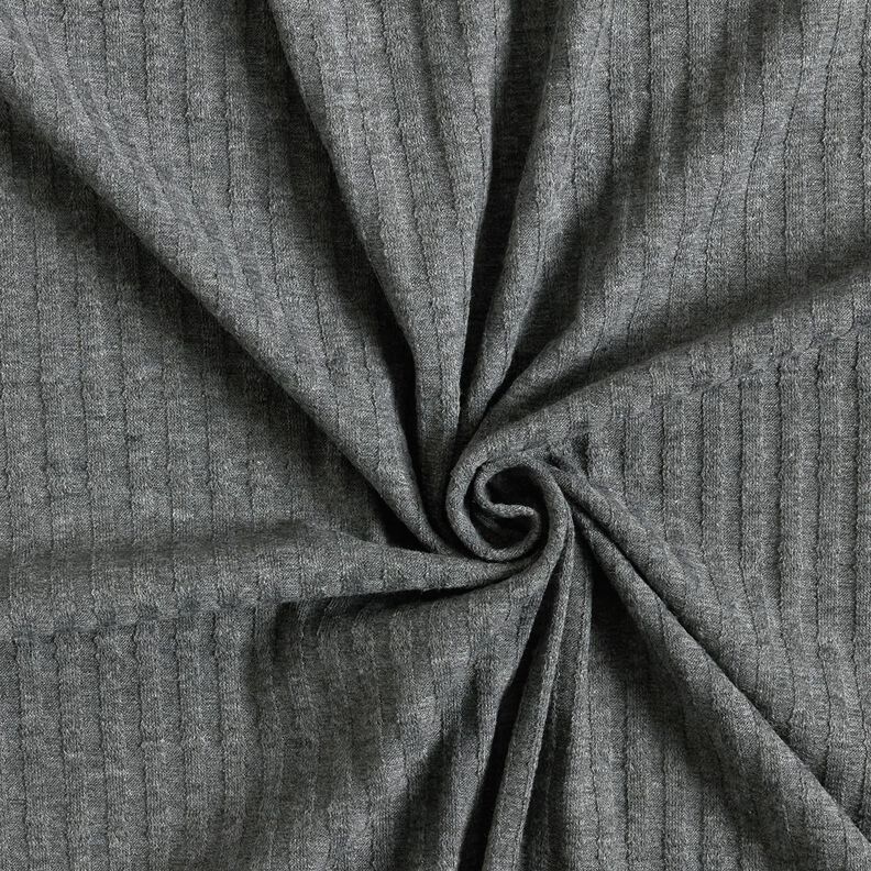 Žebrovaný žerzej Jediný pletený vzor – tmavě šedá,  image number 3