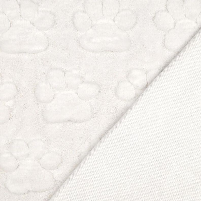 Hebký fleece Psí tlapky – slonová kost, image number 4