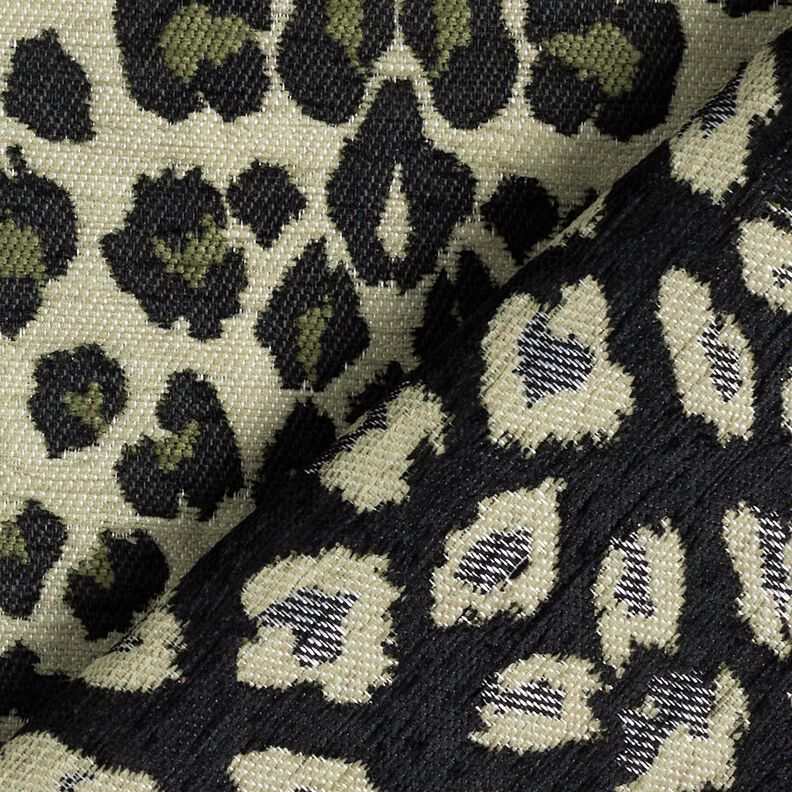 Čalounická látka Žakár Leopard – taupe (šedohnědá)/khaki,  image number 4