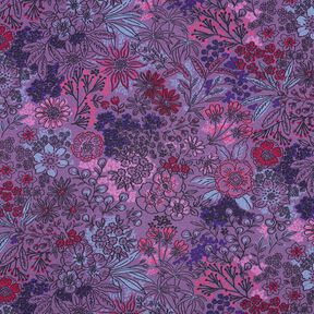 Bavlněný popelín Divoké květiny | Poppy Fabrics – levandulová, 