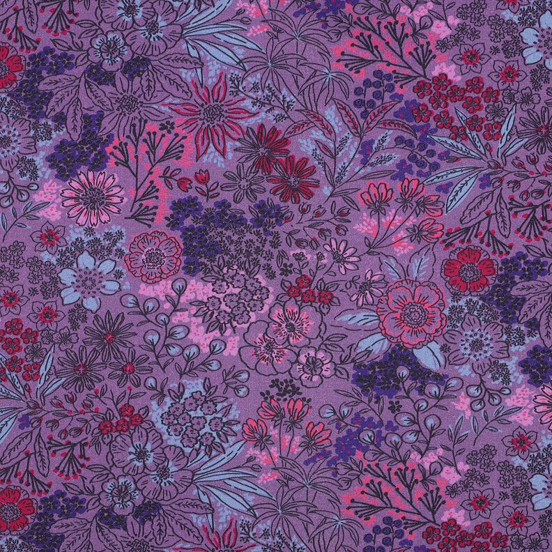 Bavlněný popelín Divoké květiny | Poppy Fabrics – levandulová,  image number 1