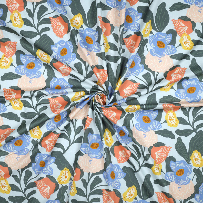 Bavlněný voál svěží květiny | Nerida Hansen – baby modra,  image number 3