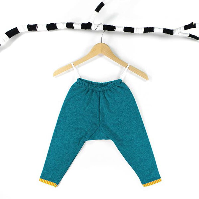 Lehká bavlněná teplákovina jednobarevná – petrolejová,  image number 4