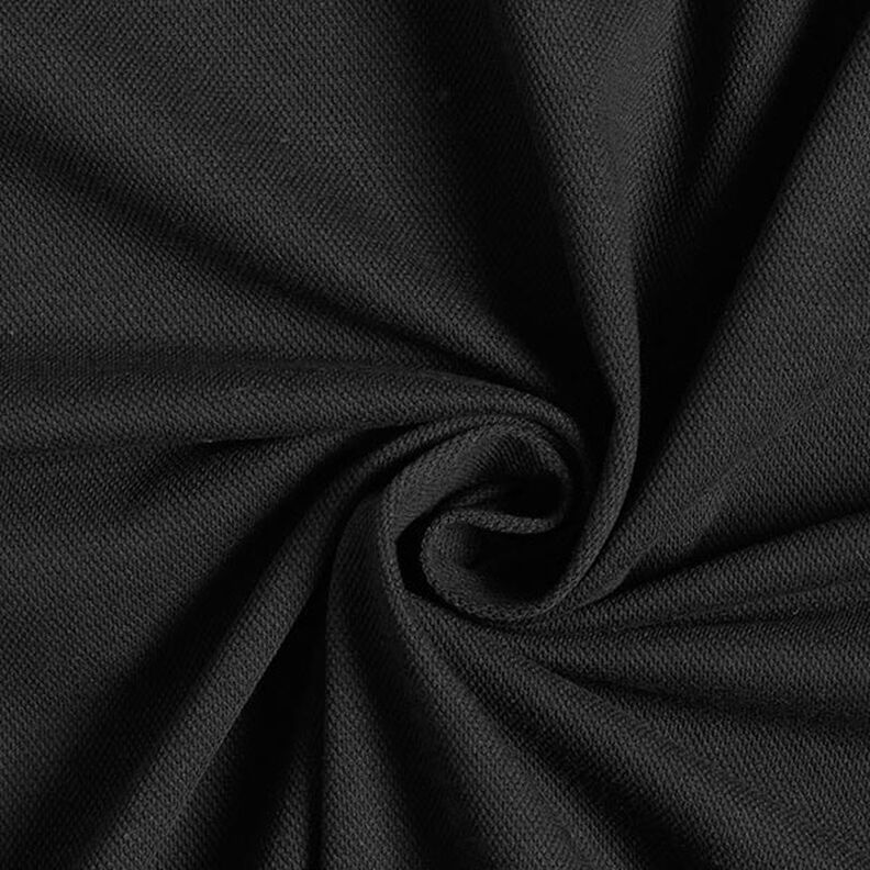 Bavlněný žerzej Piké jemné – černá,  image number 1