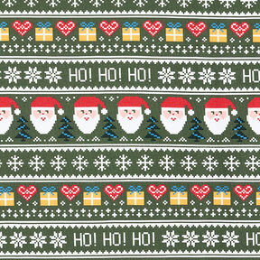 French Terry Ho! Ho! Ho! – tmavá borovice, 