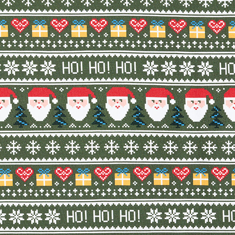 French Terry Ho! Ho! Ho! – tmavá borovice,  image number 1