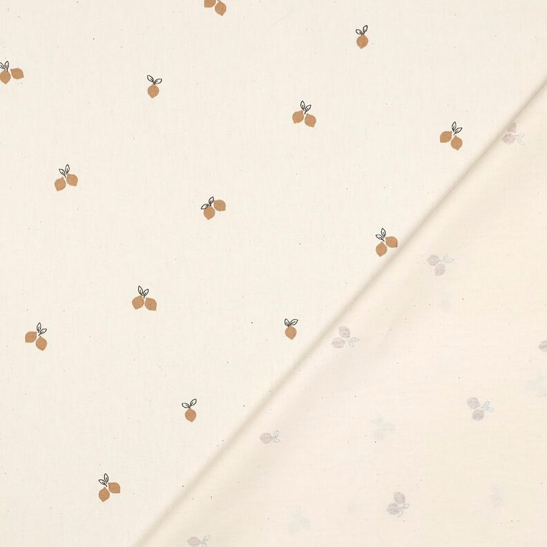GOTS Bavlněný popelín Malé citrony | Poppy Fabrics – přírodni/srnčí hnědá,  image number 4