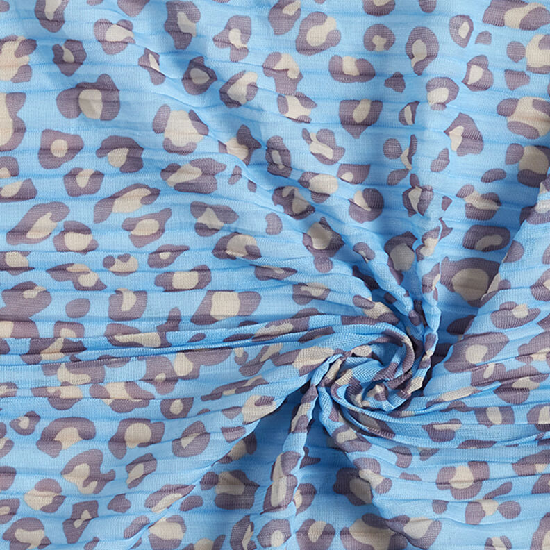 Plisovaný leopardí vzor – světle modra,  image number 3