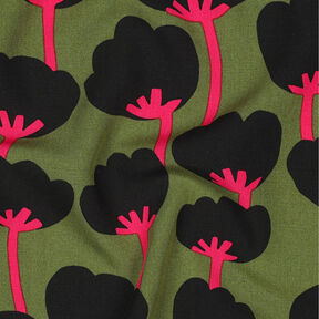 Lenzing Ecovero™ Poppies | Nerida Hansen – olivová/černá, 