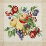 Dekorační panel Gobelín Barevné ovoce – světle béžová/karmínově červená,  thumbnail number 1